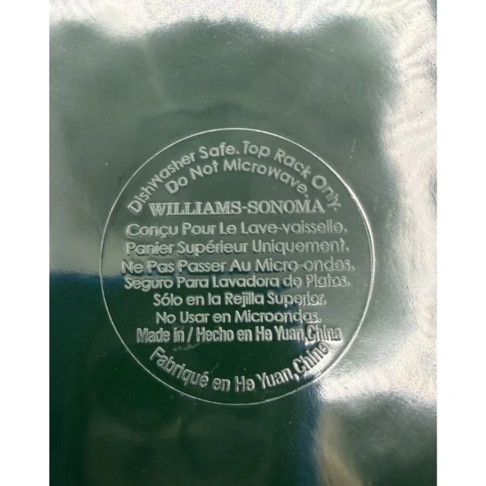 Williams-Sonoma Rustic Green Crackle Melamine Dinner Plates Set of 3 HTF Color